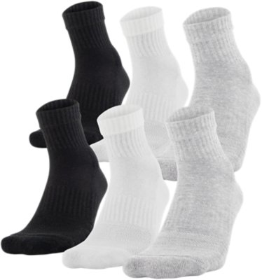 6-pairs Under Armour Youth Cotton Quarter Socks